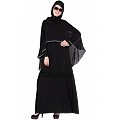 Cape abaya- Black-Grey Cape abaya- Black-Grey